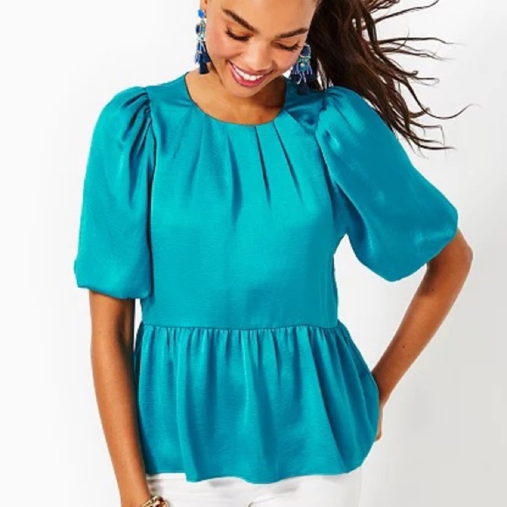 Nwt Lilly Pulitzer Sz 2 Blake well elbow sleeve top